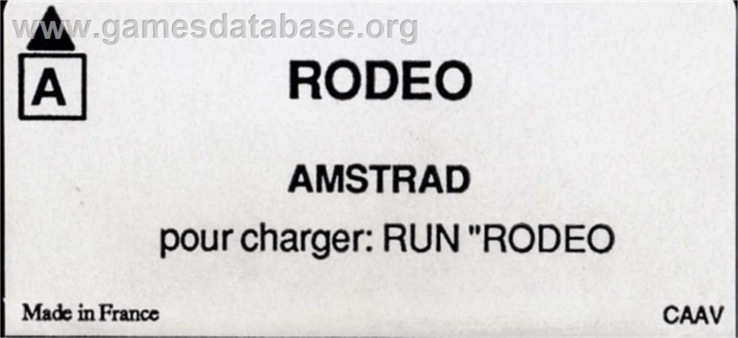 Rodeo - Amstrad CPC - Artwork - Cartridge Top