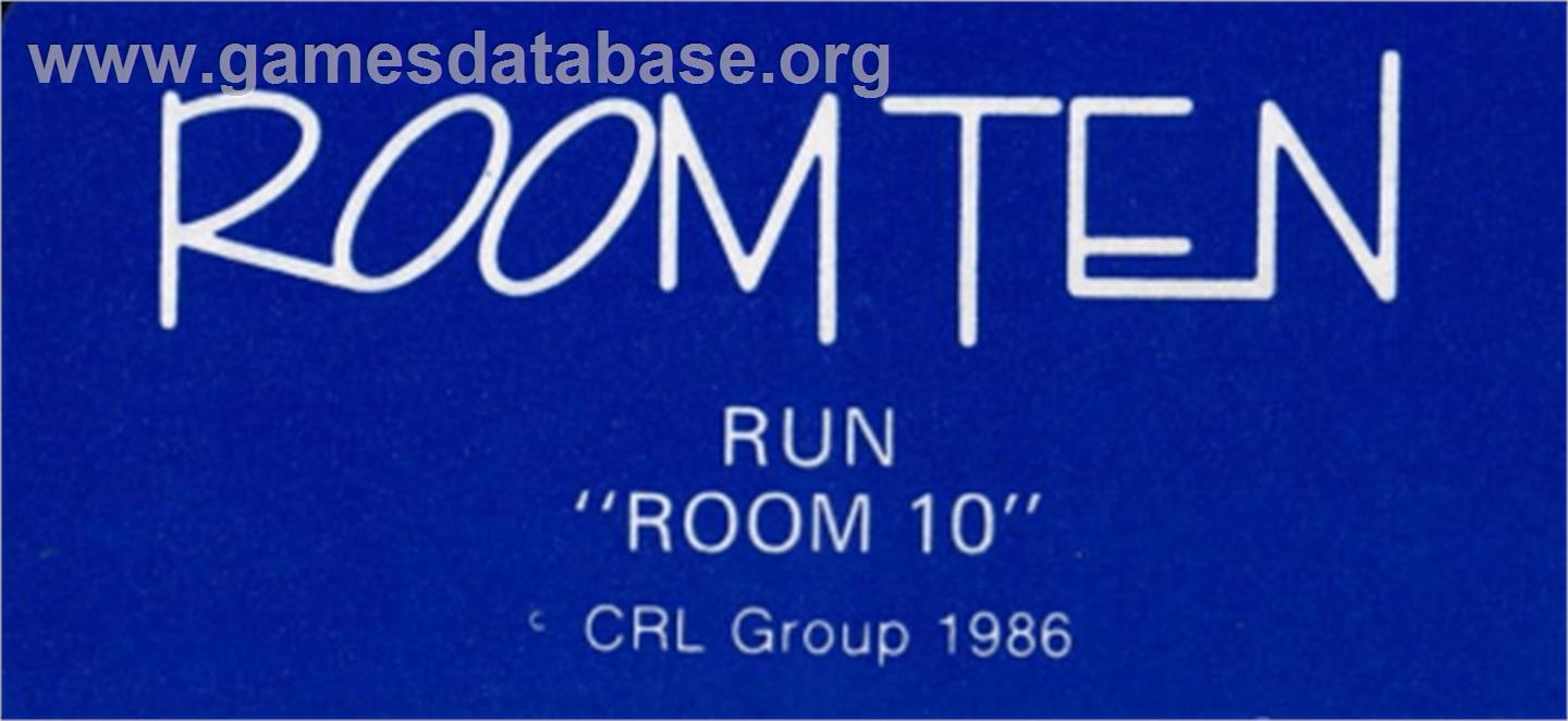 Room Ten - Amstrad CPC - Artwork - Cartridge Top