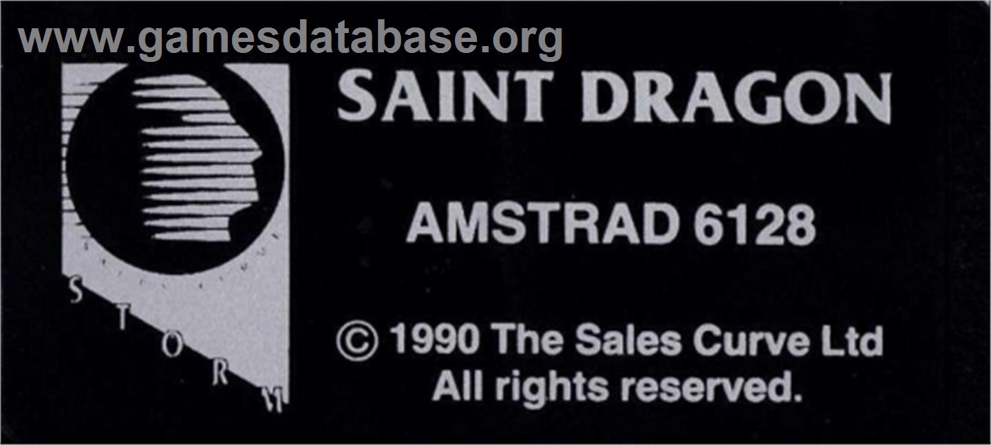 Saint Dragon - Amstrad CPC - Artwork - Cartridge Top