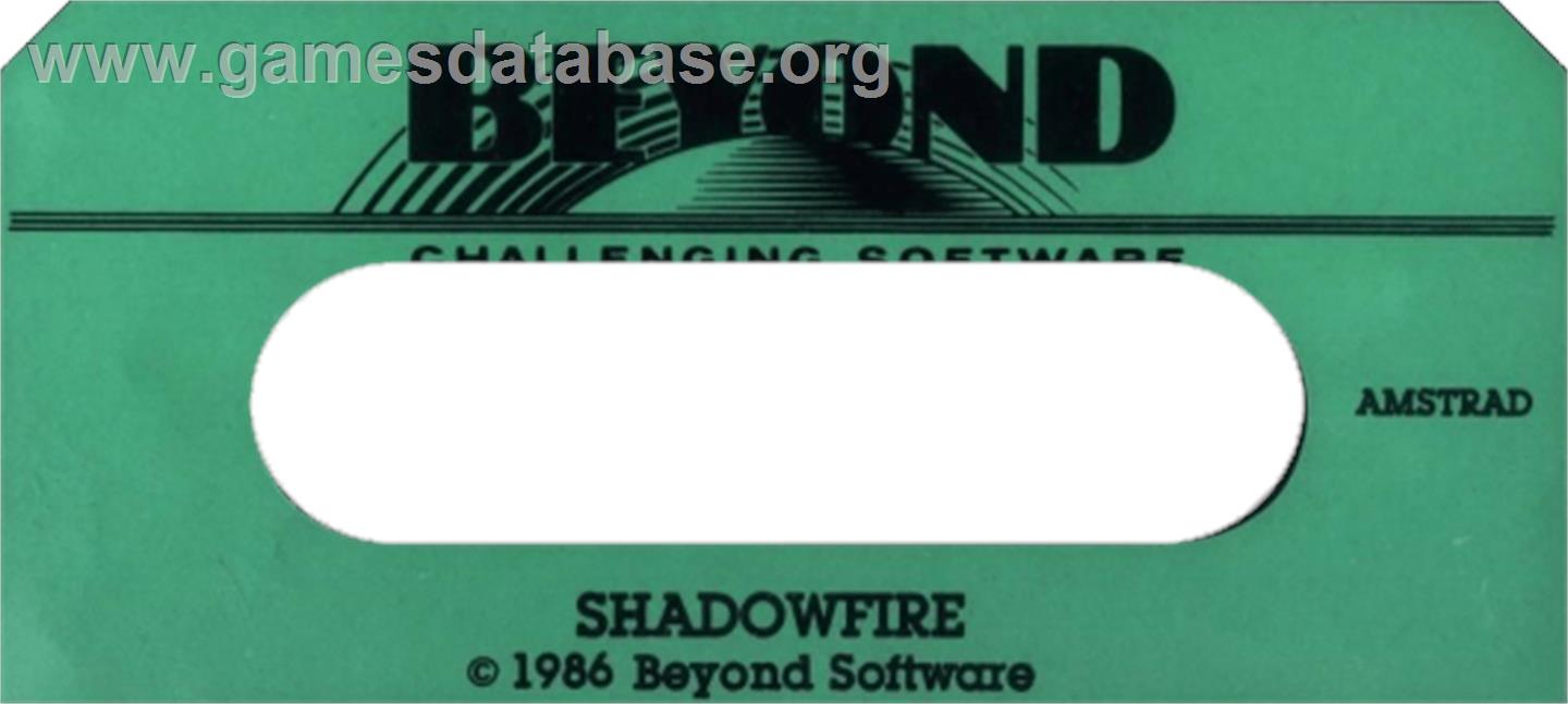Shadowfire - Amstrad CPC - Artwork - Cartridge Top