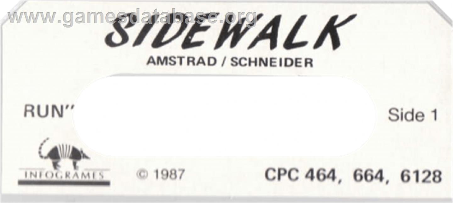 Sidewalk - Amstrad CPC - Artwork - Cartridge Top