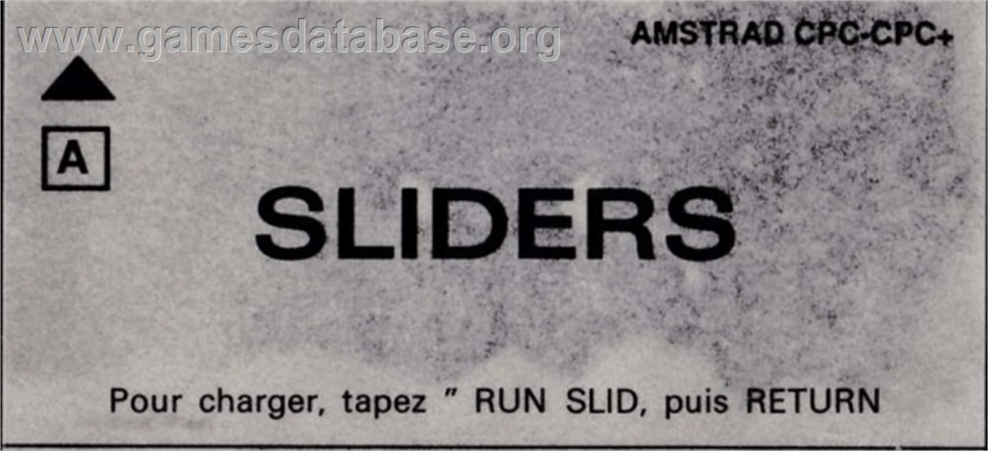 Sliders - Amstrad CPC - Artwork - Cartridge Top