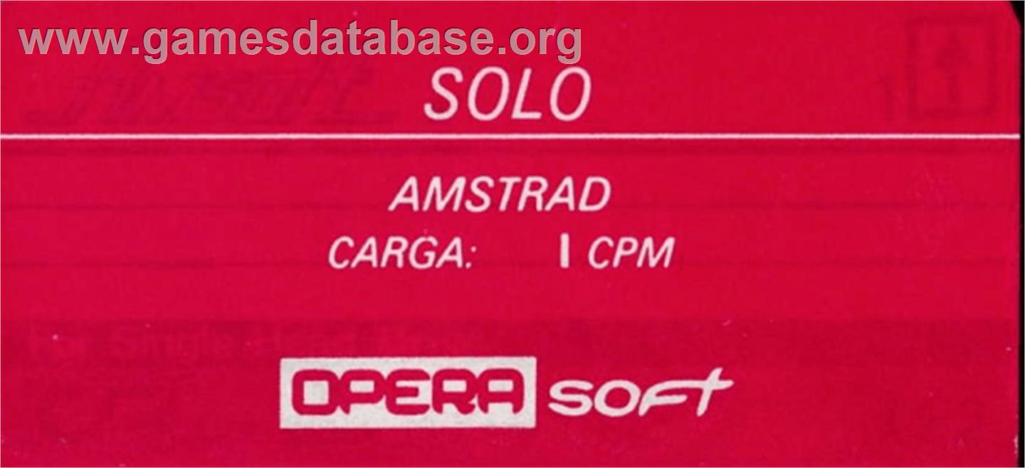 Solo - Amstrad CPC - Artwork - Cartridge Top