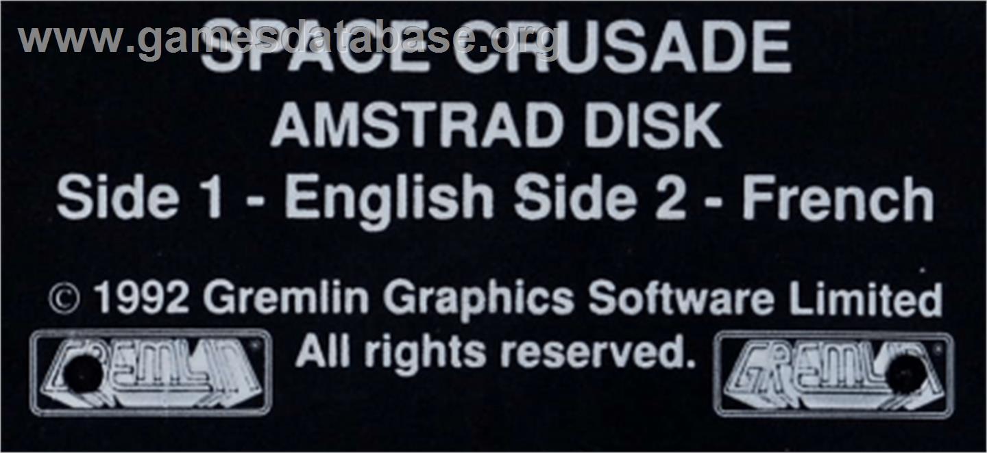 Space Crusade - Amstrad CPC - Artwork - Cartridge Top