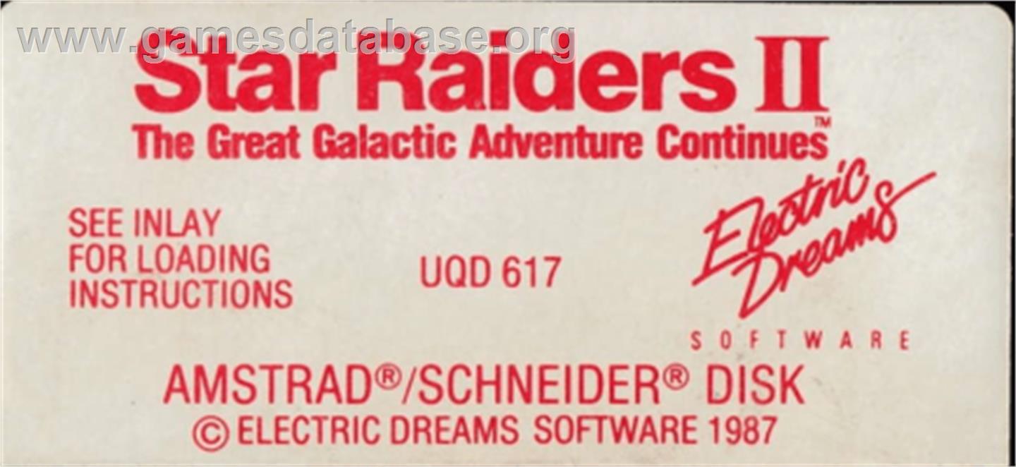 Star Raiders 2 - Amstrad CPC - Artwork - Cartridge Top