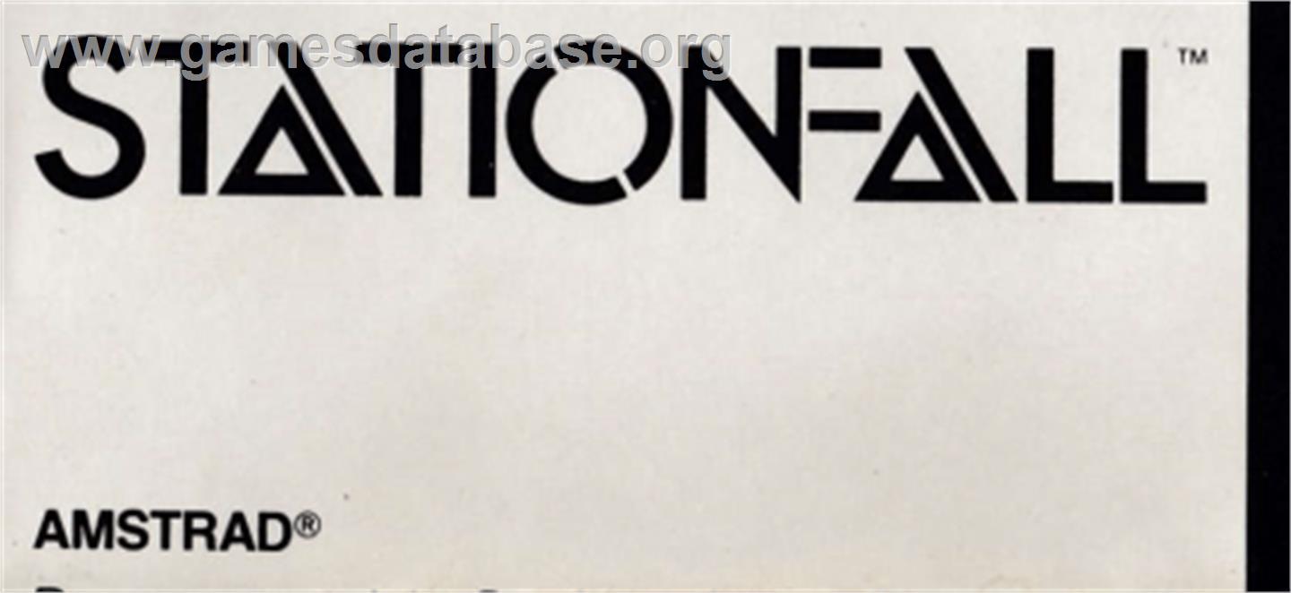 Stationfall - Amstrad CPC - Artwork - Cartridge Top
