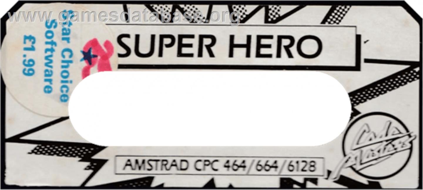 Super Hero - Amstrad CPC - Artwork - Cartridge Top