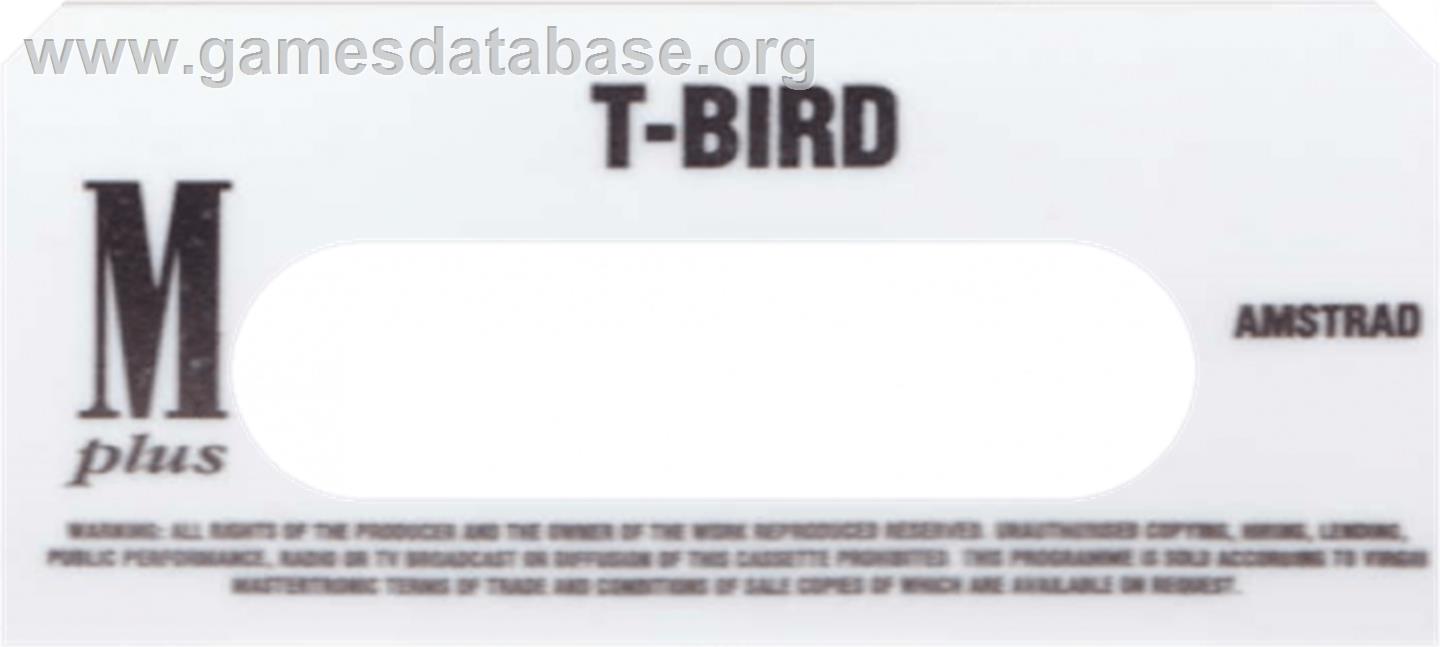 T-Bird - Amstrad CPC - Artwork - Cartridge Top
