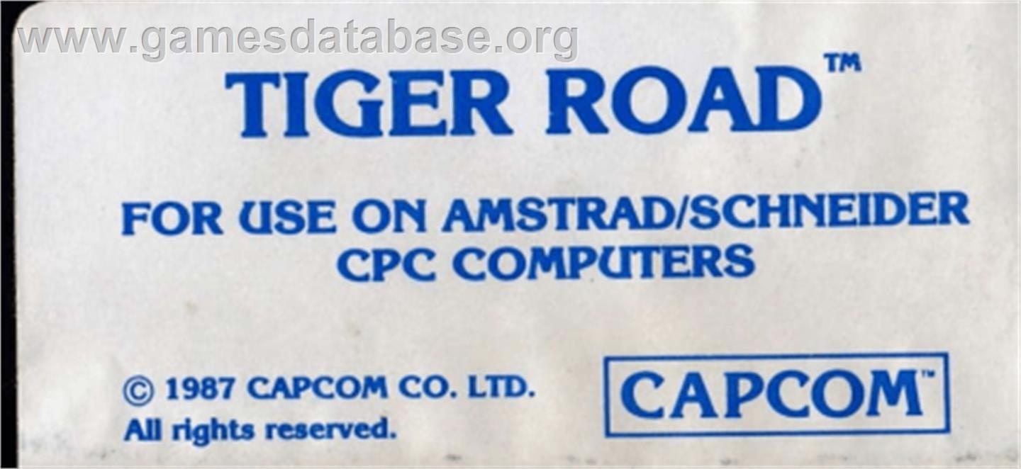 Tiger Heli - Amstrad CPC - Artwork - Cartridge Top