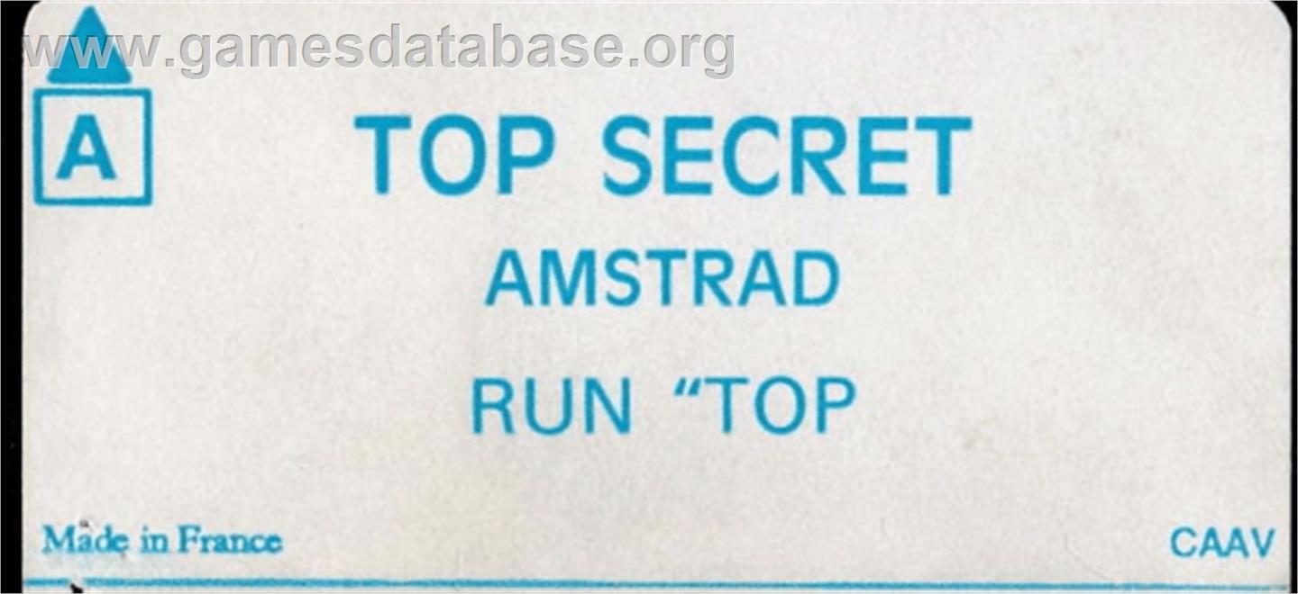 Top Secret - Amstrad CPC - Artwork - Cartridge Top