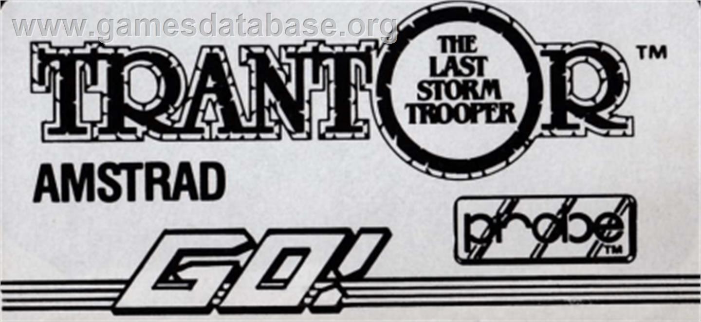 Trantor the Last Stormtrooper - Amstrad CPC - Artwork - Cartridge Top