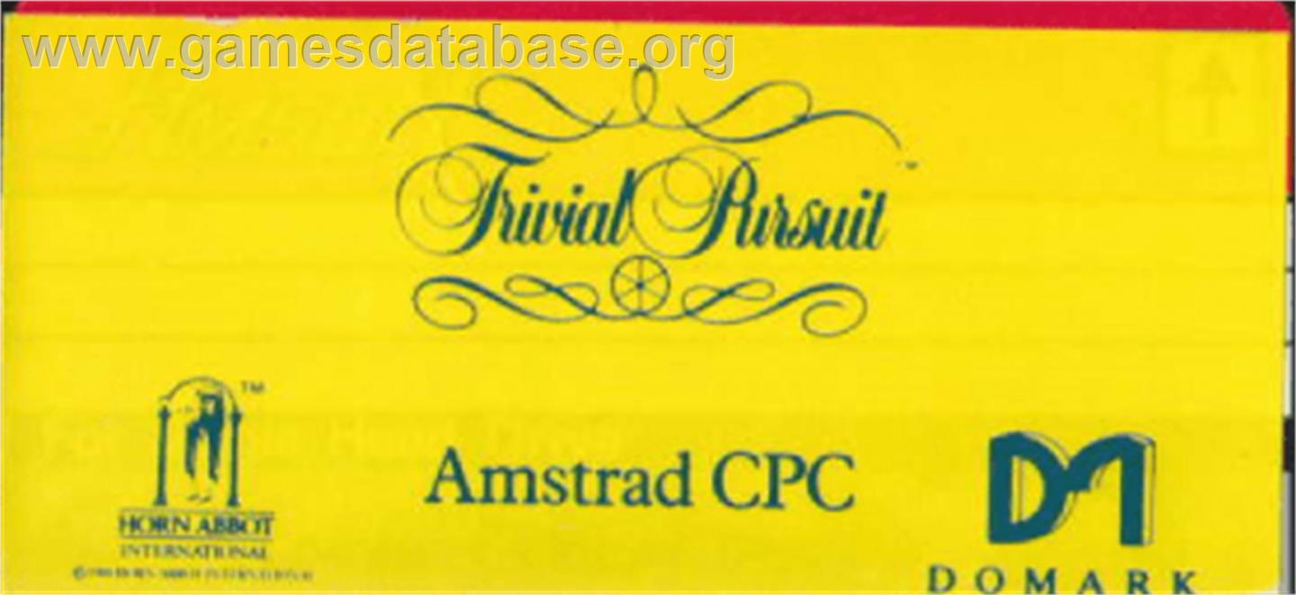 Trivial Pursuit: A New Beginning - Amstrad CPC - Artwork - Cartridge Top