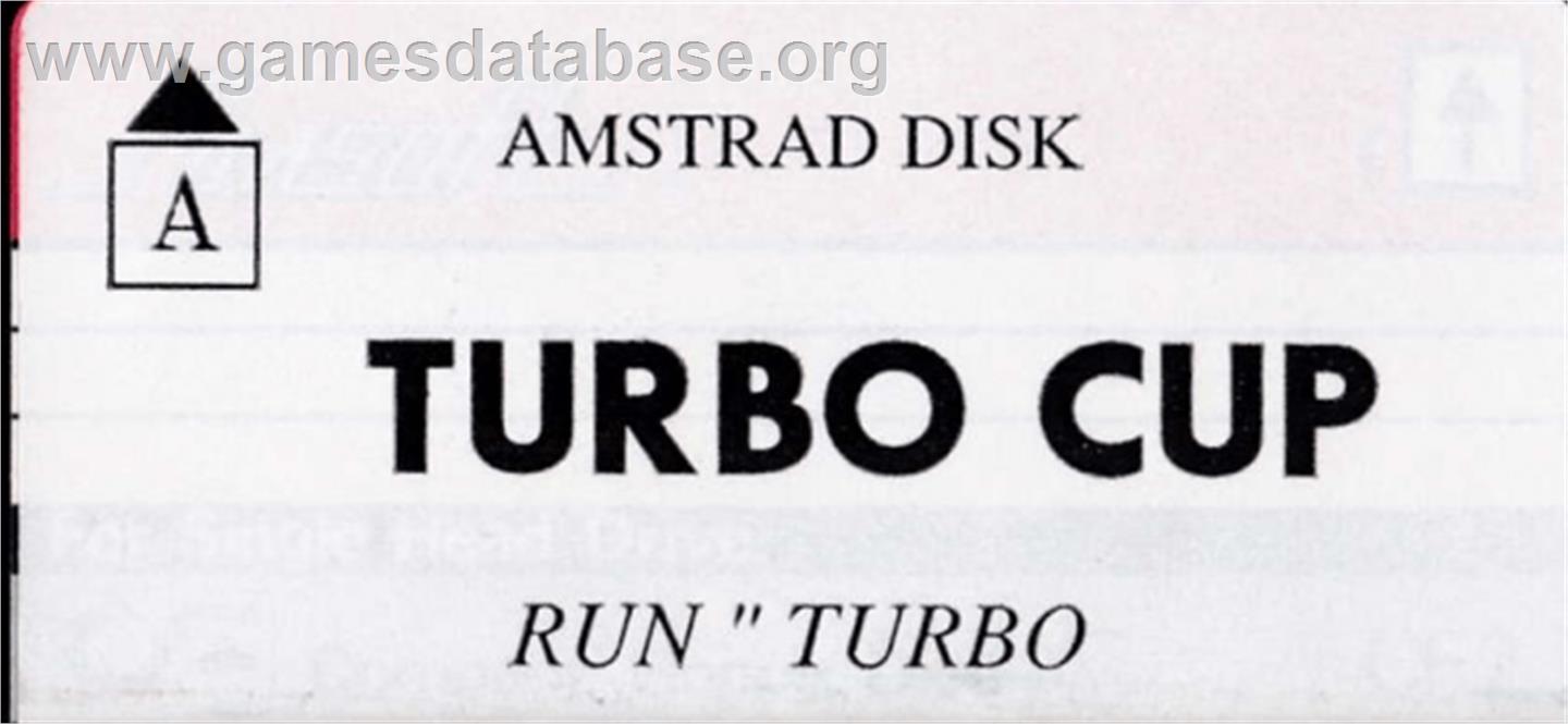 Turbo Cup - Amstrad CPC - Artwork - Cartridge Top