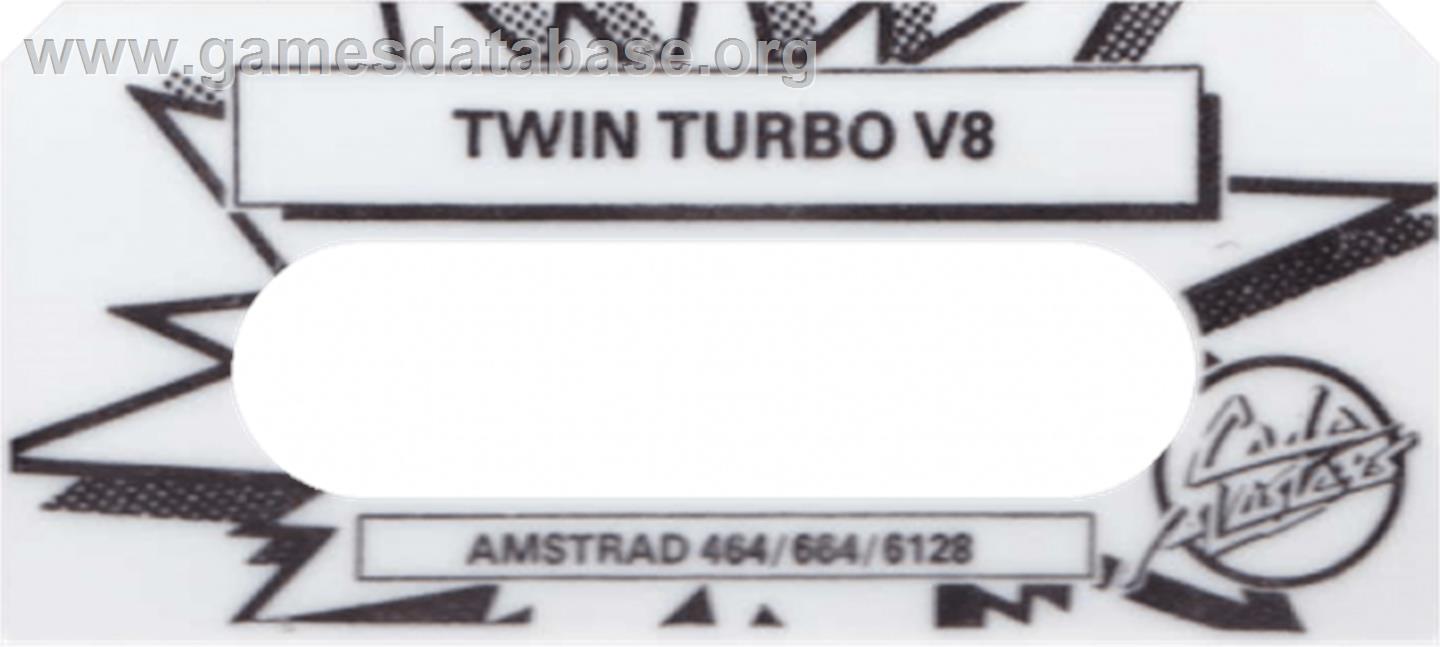 Twin Turbo V8 - Amstrad CPC - Artwork - Cartridge Top