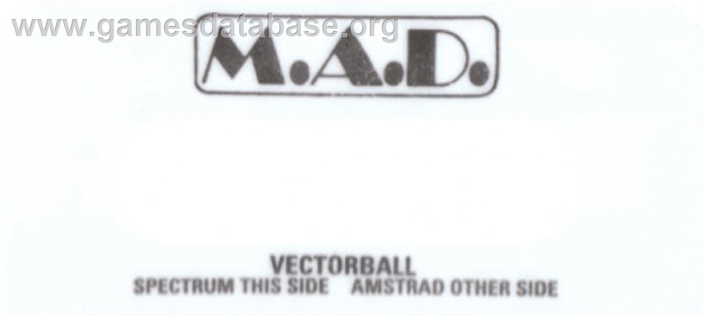 Vector Ball - Amstrad CPC - Artwork - Cartridge Top