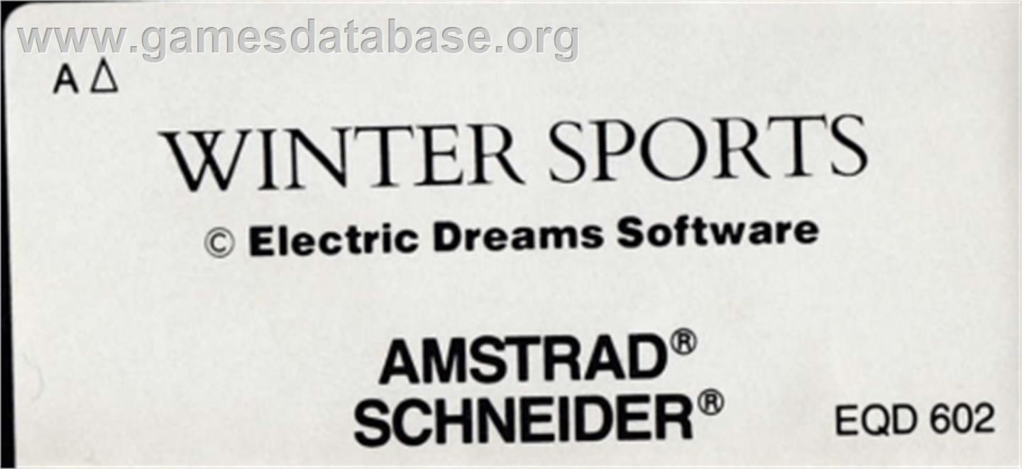 Winter Sports - Amstrad CPC - Artwork - Cartridge Top