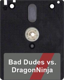 Artwork on the Disc for Bad Dudes vs. Dragonninja on the Amstrad CPC.