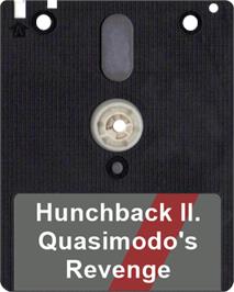Artwork on the Disc for Hunchback II: Quasimodo's Revenge on the Amstrad CPC.