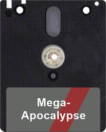 Artwork on the Disc for Mega Apocalypse on the Amstrad CPC.