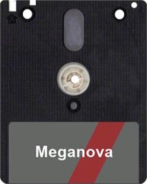 Artwork on the Disc for Meganova on the Amstrad CPC.