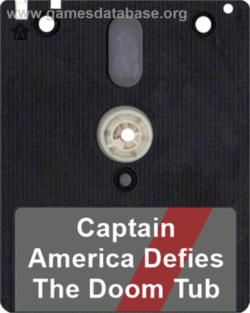 Captain America Defies the Doom Tube - Amstrad CPC - Artwork - Disc