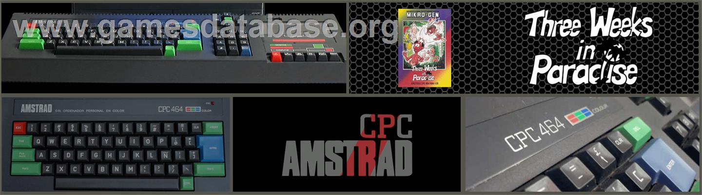 Three Weeks in Paradise - Amstrad CPC - Artwork - Marquee