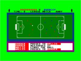 In game image of 1st Division Manager on the Amstrad CPC.