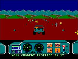 In game image of 4x4 Off-Road Racing on the Amstrad CPC.