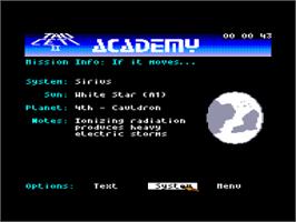 In game image of Academy: Tau Ceti 2 on the Amstrad CPC.