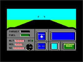 In game image of Ace: Air Combat Emulator on the Amstrad CPC.
