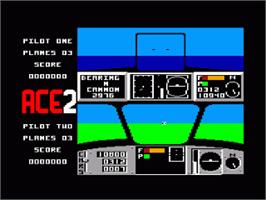 In game image of Ace 2: The Ultimate Head to Head Conflict on the Amstrad CPC.