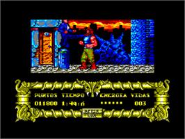 In game image of After the War on the Amstrad CPC.