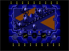 In game image of Amaurote on the Amstrad CPC.