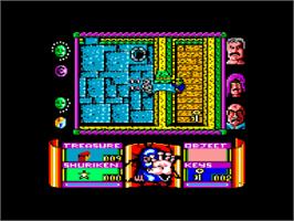 In game image of Avenger on the Amstrad CPC.