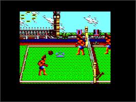 In game image of Beach Volley on the Amstrad CPC.