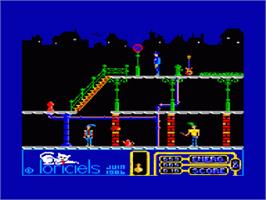 In game image of Billy la Banlieue on the Amstrad CPC.