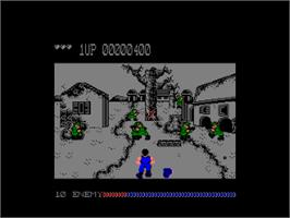 In game image of Cabal on the Amstrad CPC.