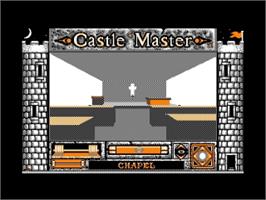 In game image of Castle Master on the Amstrad CPC.