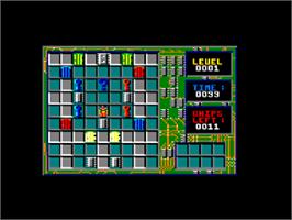 In game image of Chip's Challenge on the Amstrad CPC.