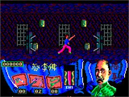 In game image of Choy-Lee-Fut Kung-Fu Warrior on the Amstrad CPC.
