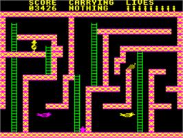 In game image of Chuckie Egg 2 on the Amstrad CPC.