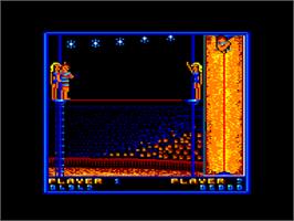 In game image of Circus Games on the Amstrad CPC.