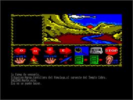 In game image of Cobra's Arc on the Amstrad CPC.