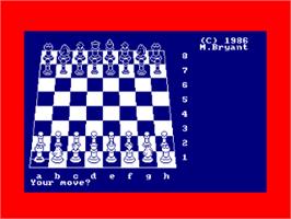 In game image of Colossus 4 Chess on the Amstrad CPC.