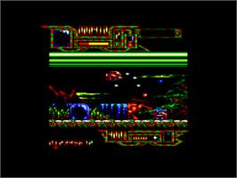 In game image of Comando Tracer on the Amstrad CPC.