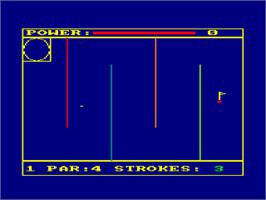 In game image of Crazy Golf on the Amstrad CPC.