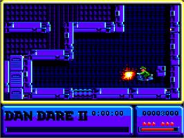 In game image of Dan Dare 2: Mekon's Revenge on the Amstrad CPC.