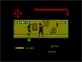 In game image of Dun Darach on the Amstrad CPC.