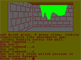 In game image of Dungeons, Amethysts, Alchemists 'n' Everythin' on the Amstrad CPC.