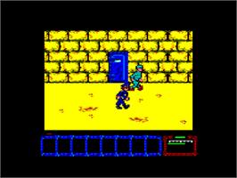 In game image of Dustin on the Amstrad CPC.
